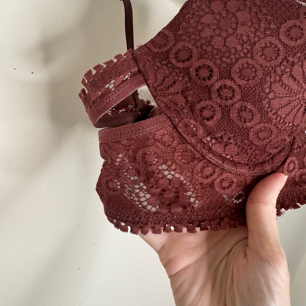 Aerie Real Power Balconette Joy Lace Bra - Cabin Fever NWT Size 34B - Picture 5 of 10